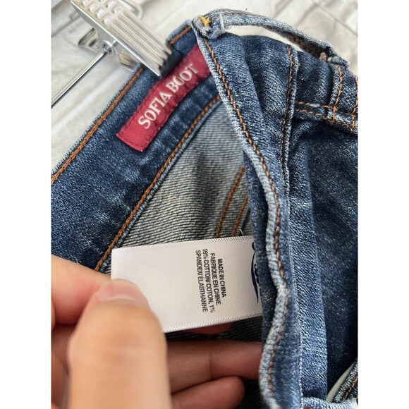 LUCKY BRAND Y2K Sofia Bootcut Flare Leg Denim Jeans Sz 6/28 Dark Wash - Picture 5 of 11